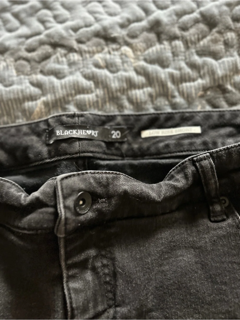 Blackheart Distressed Black Denim Shorts